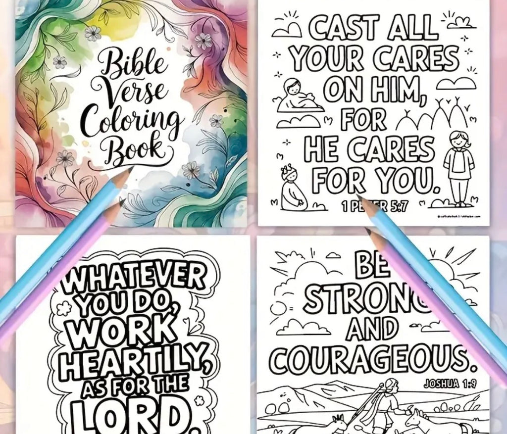 🖍️ Bible Verse Colouring Book – For Adults & Kids