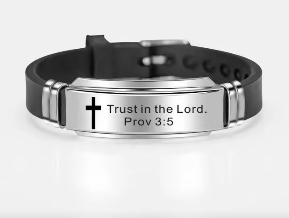✝️ Stainless Steel Bible Verse Bracelet – Faith You Can Wear