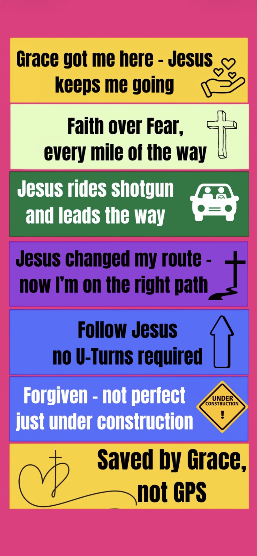 🚗 Faith-Based Bumper Stickers – Bold, Colourful &amp; Inspiring