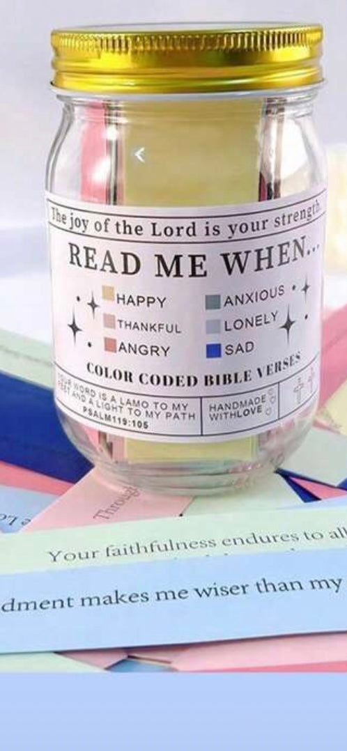 ✨ Bible Scriptures in a Jar – Encouragement for Every Season